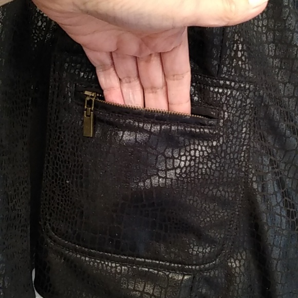 Croc Embossed Moto Jacket - Picture 5 of 14